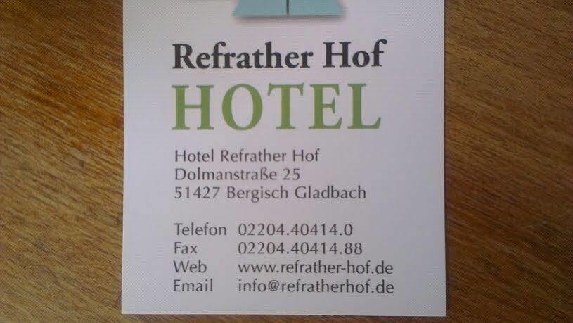 Hotel Refrather Hof Bergisch Gladbach Dış mekan fotoğraf